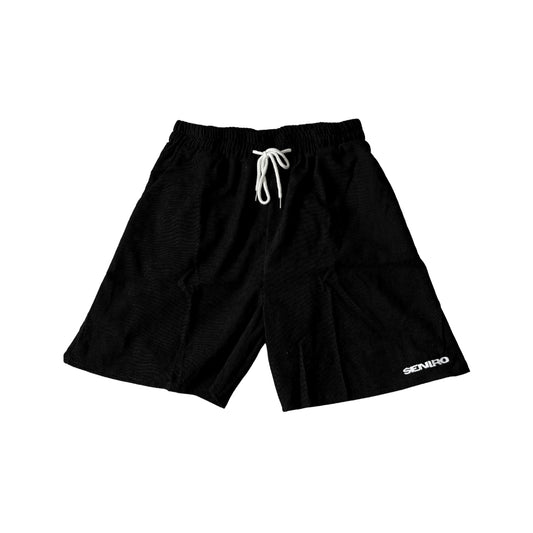 Black Classic Corduroy Shorts